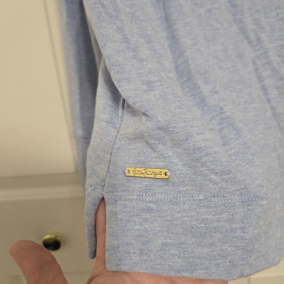 Lilly Pulitzer Belinda Blue Off The Shoulder Size Small - Picture 4 of 8